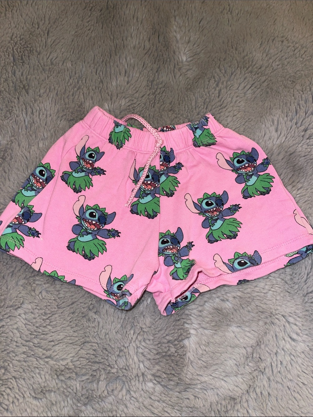 ZARA Girls' Pink Stitch Hula Pajama Shorts
